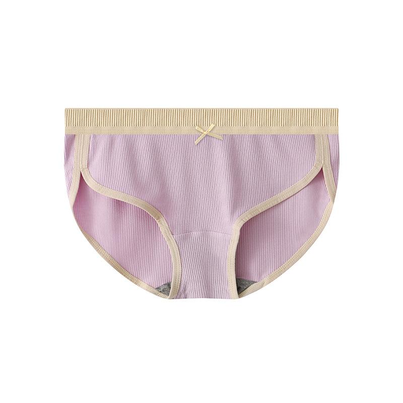 Women's Underwear Solid Color Mid Waist Slimming Women's Breathable Thin Triangle Pants