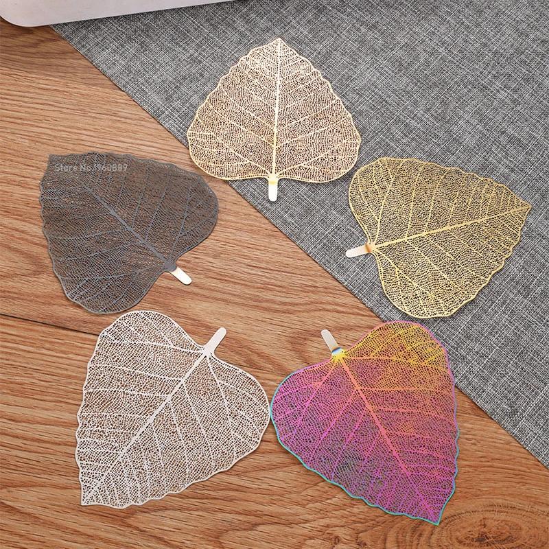 New Rose Gold Black Colorful Bodhi Leaf Tea Filter Hollow Leaves Shape Tea Strainer Kung Fu Tea Infuser Drinkware Teaware Gadget