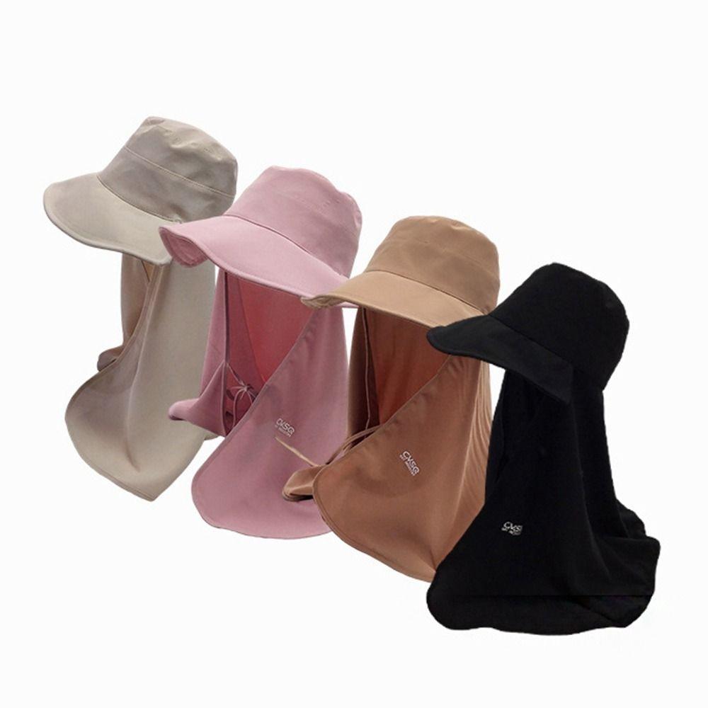 Sunscreen Mountaineering Hat Wide Brim Hiking Bucket Hat Foldable Women Sun Hat  Famale
