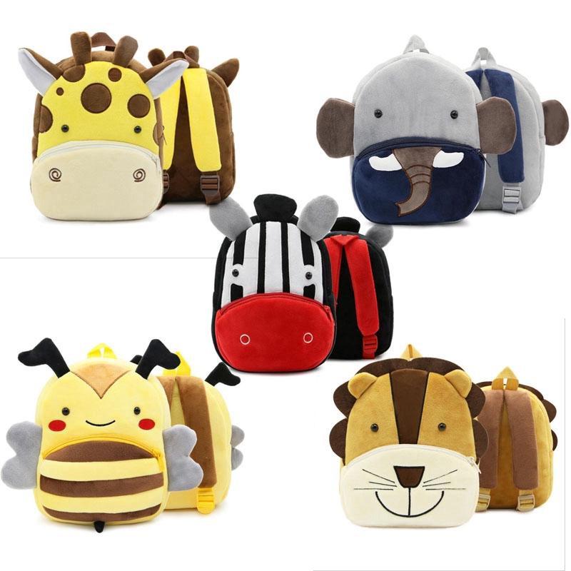Cartoon Animal Children's Backpack Backpack for Kindergarten Plush Backpack for Children