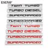 Car Styling Turbo Diesel Twin Turbo Turbocharged Supercharged 3D Metal Alloy Adhesive Emblem Sticker Car Body Badge