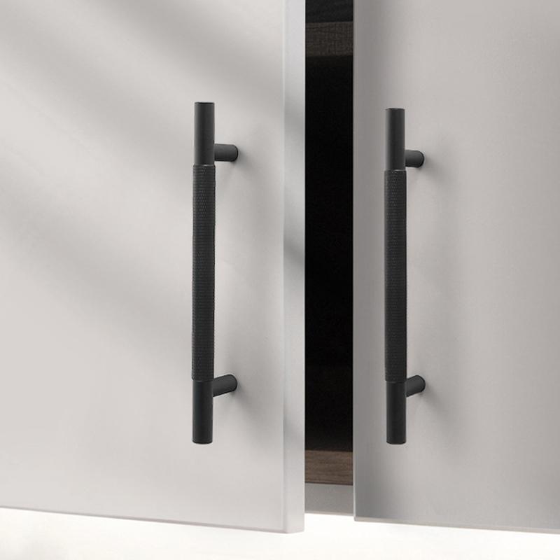 Goldene Rändelgriffe für Schrank und Schublade Aluminiumlegierung Kleiderschrankgriffe Küchenschrankgriffe Rändel-Schubladengriffe
