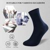 1/5 Paar Herren Business Baumwolle Mittellange Socken Schwarz Weiß Socke Männlich Atmungsaktiv Vier Jahreszeiten Große Größen