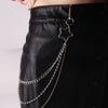 Double Layer Jewelry Gift Heart Female Belt Chain Metal Waist Chain Hollow Cross Punk Pants Chain