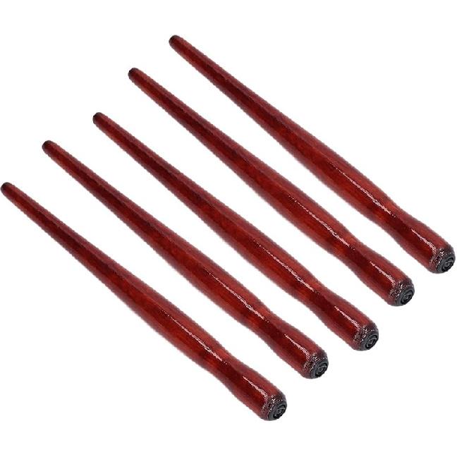 5Pcs Tachikawa Comic Pen Nib Holder for Various Pen Nib, Comic Dip Pen Set, Dip Pen Nib Holder Premium Sandalwood Hold Sturdy Comic Pen Nib Red Wood Color