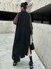 Xitao Vestido Irregular de Cor Sólida Sem Mangas ZYY1111