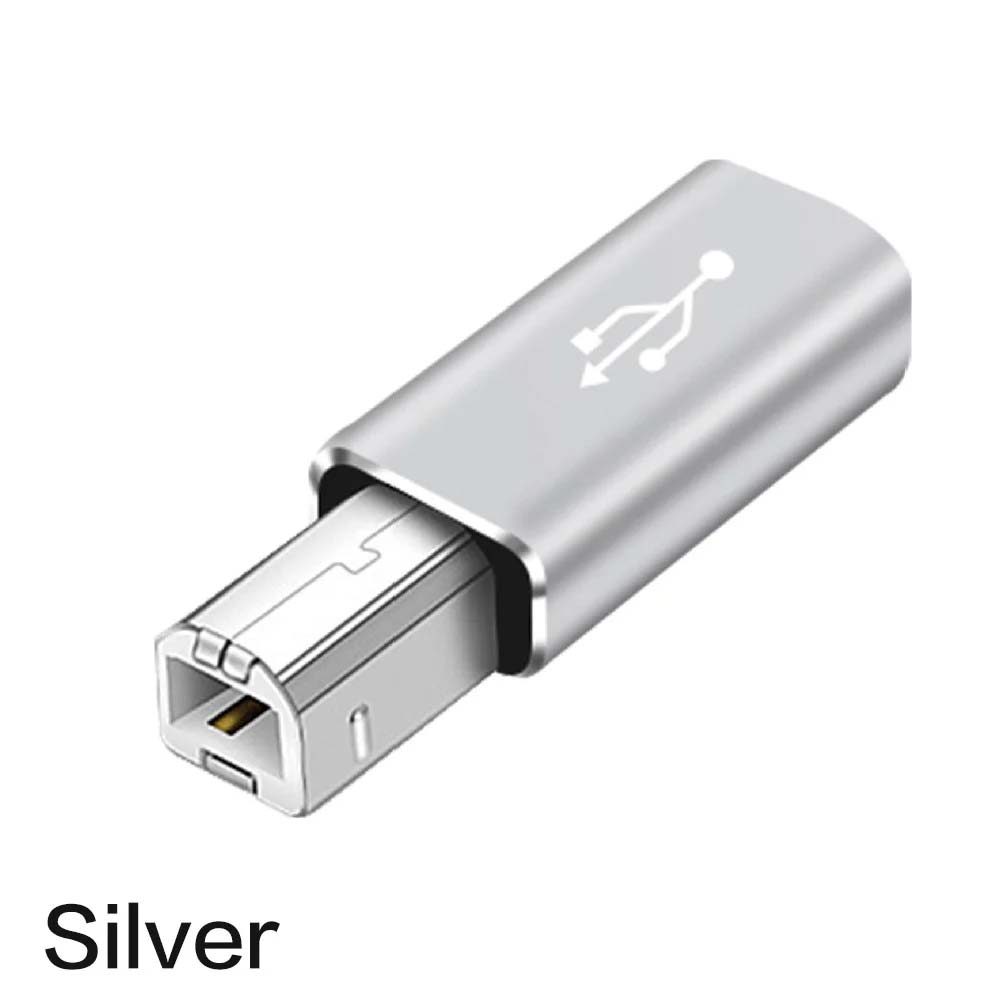 

Type-C to Square USB Adapter for Electric Piano Printer Type-C Female to MIDI Head Converter срібний