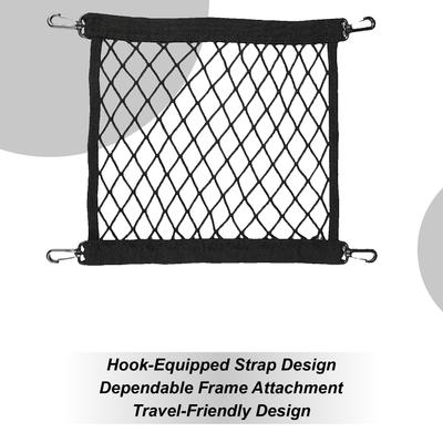 Bike Cargo Net Bike Carrier Cargo Net With Hooks Adjustable Luggage Storage Tie Down Mesh Web For E-Vehicles Motorbike Bicycles