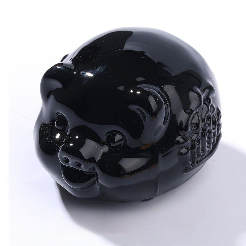 

Фиолетовые бусины Piggy Things Go Smoothly, глазурованные украшения, Piggy Lucky Pig Baby Living Room, талисман для салона автомобиля, украшение для дома, украшение интерьера 1pc