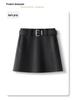 2025 Coffee Wool A-line High-waisted Slim-fitting Skirt for Petite Women’s Winter Collection