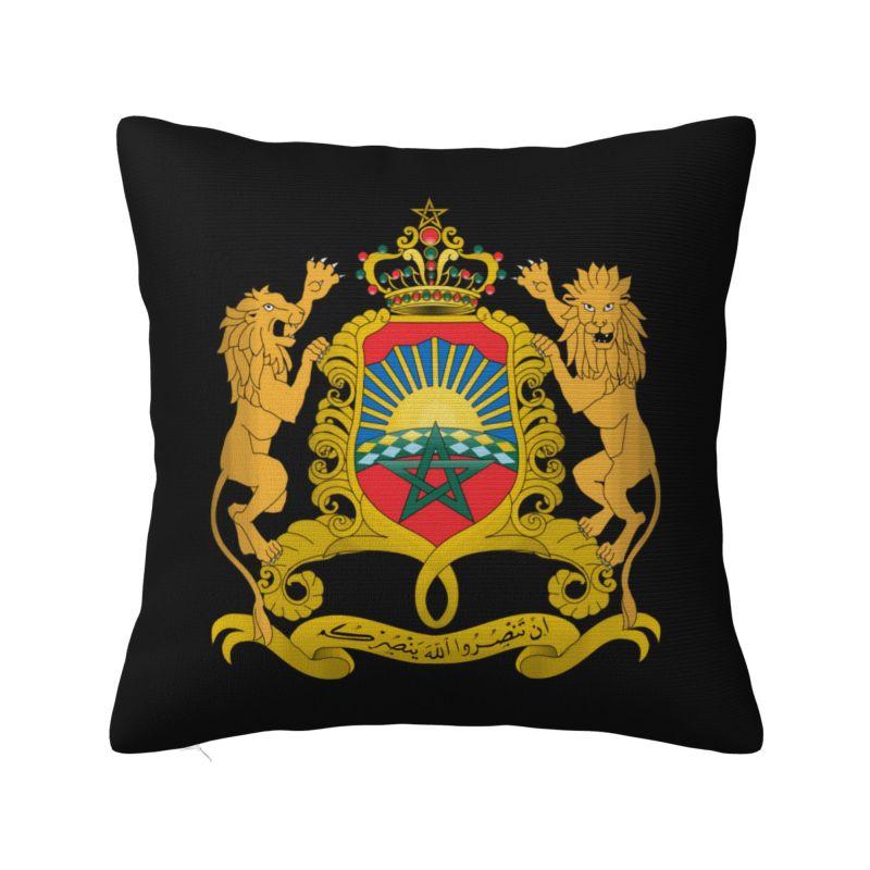 Custom Moroccan Atlas Lions Morocco Flag Pillow Home Decorative Nordic Cushions for Sofa Square Pillowcase