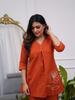 Dámsky Dizajnový Čistá Bavlna Kurta Nohavice Kordová Súprava Indická Bollywood Vrchný Diel Tunika Kurti Šaty