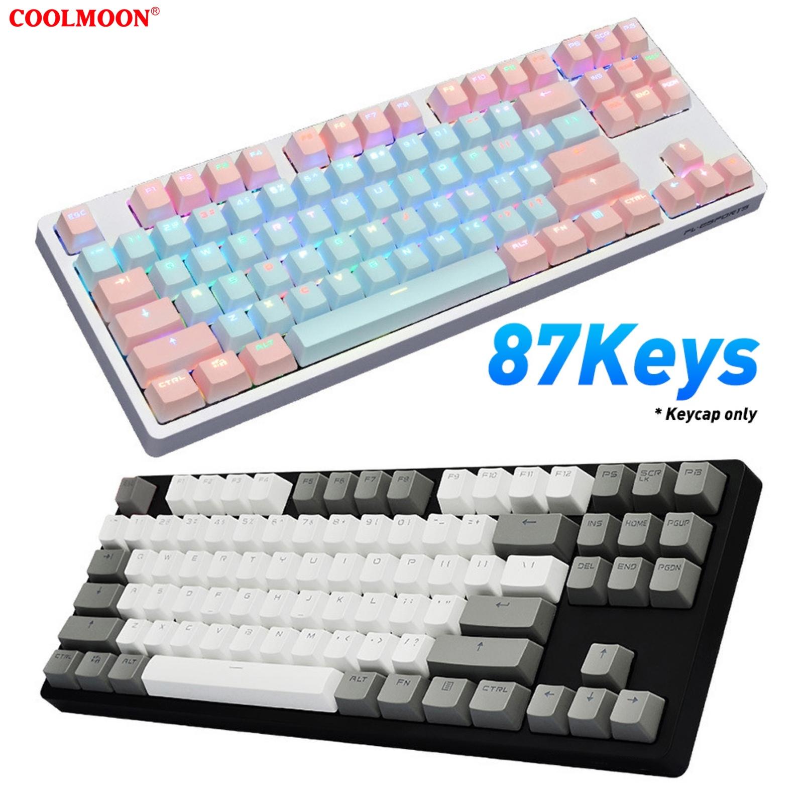 

COOLMOON 87шт / Набор PBT Цвет Соответствие Светостойкая механическая клавиатура Клавиши Замена