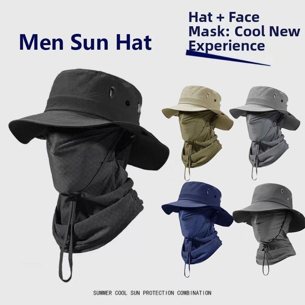 Breathable Full Face Mask Quick Dry Fishing Cap Unisex Design Fisherman Hat  Men