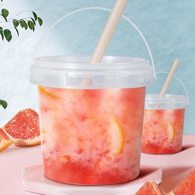 Găleată goală din plastic fără BPA de 150ML-1500ML cu capac Borcane PP etanșe Recipient transparent pentru depozitarea alimentelor vrac