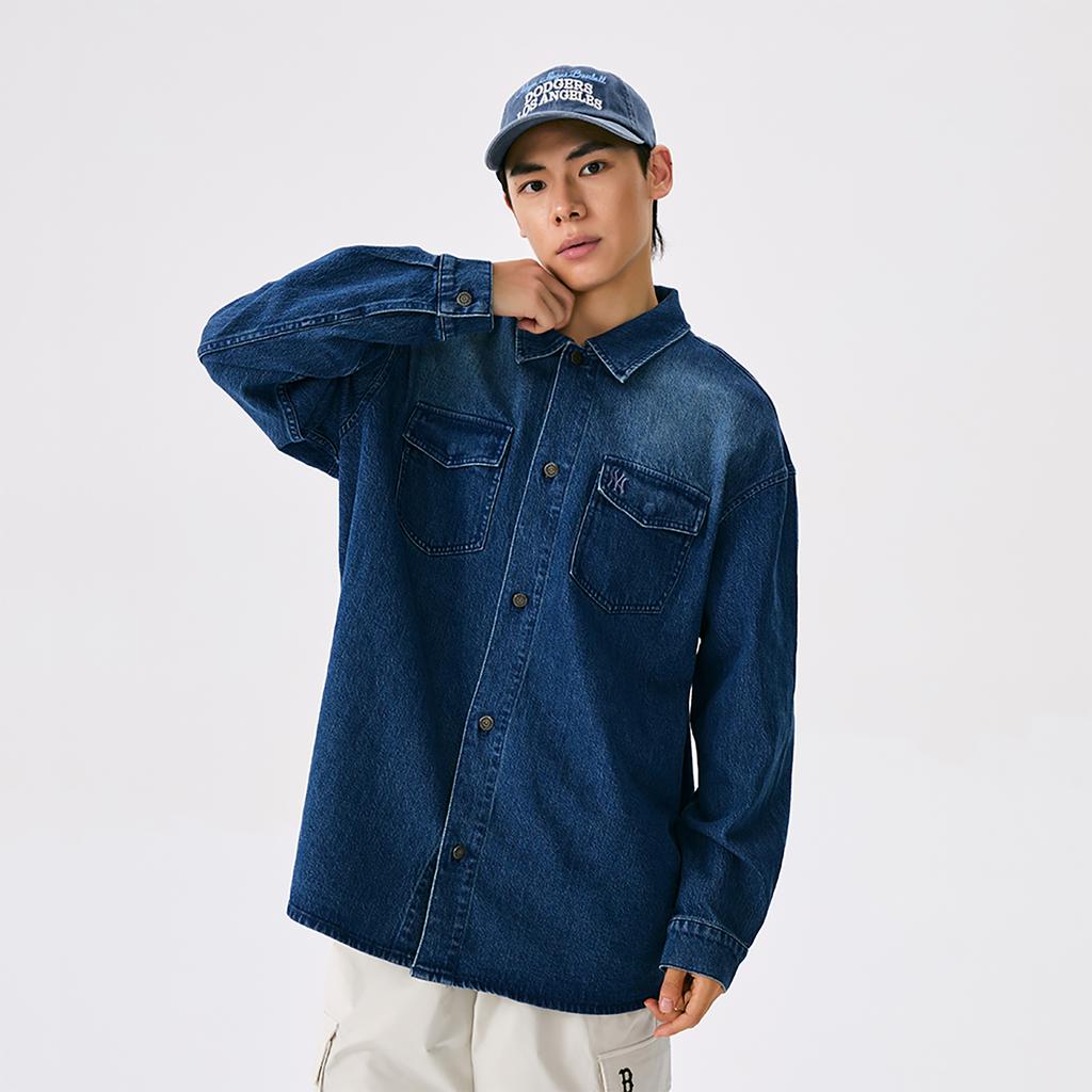 New MLB Preppy Style Collection Los Angeles Dodgers 25FW Shirt Unisex Standard 3ADRV0154-50INS