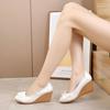 100% Genuine Leather High Heels Women Wedge Shoes Casual Woman Shoes Elegant Ladies Wedges Soft Comfortable Female Footwear