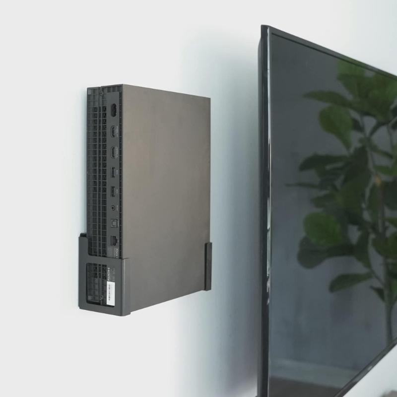 Supporto da parete durevole per console XB One X, portaoggetti, supporto, accessori, organizer per console, rack, supporto, base