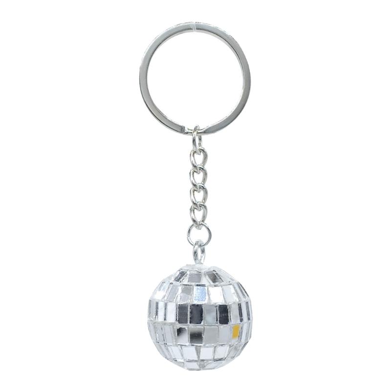 

Vintage Disco Ball Keychain Accessory For Car Key Party Decors Gift for 1970s Disco Party Supplies
