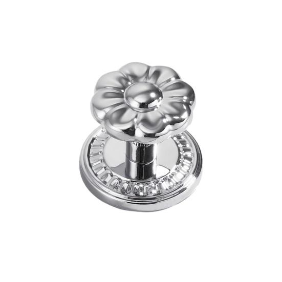 Door Knobs Polished Chrome Finish Zinc Alloy Interior Door Handle Decorative Non-Latching Drawers Cabinets Handle