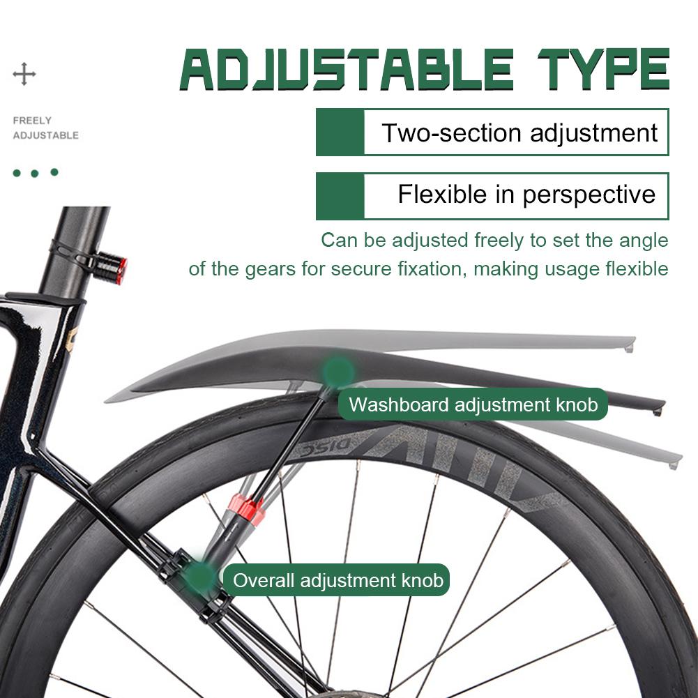 Bicycle Mudguard Adjustable Gravel Road Bike Mudguard Quick Release Road Bike Rear Front Fender Universal Mudguard Bike Parts