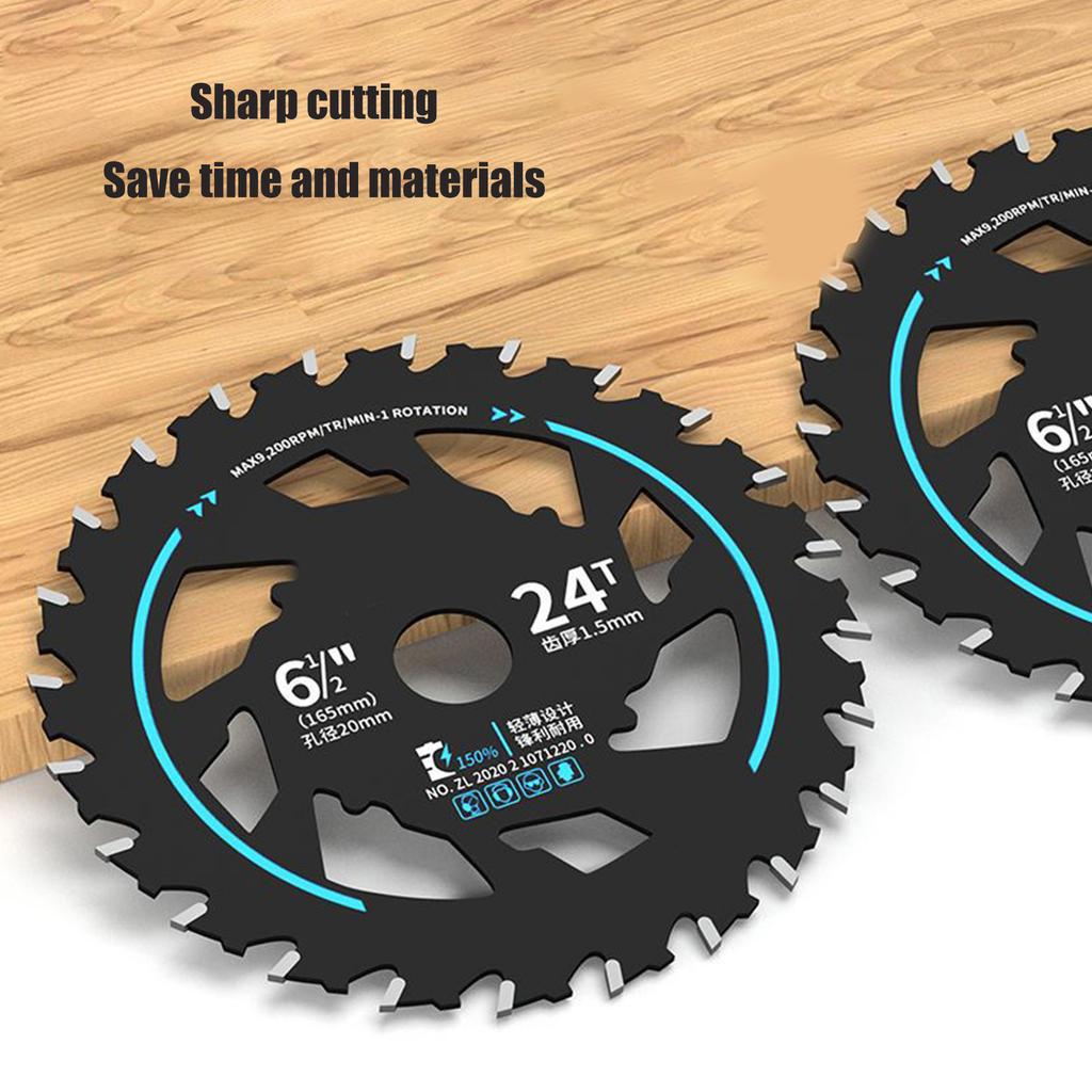 Premium Alloy Circular Chainsaw Blade for Lithium Chainsaw Woodworking Tool Optimized for Smooth Cutting Performances 24 Teeth