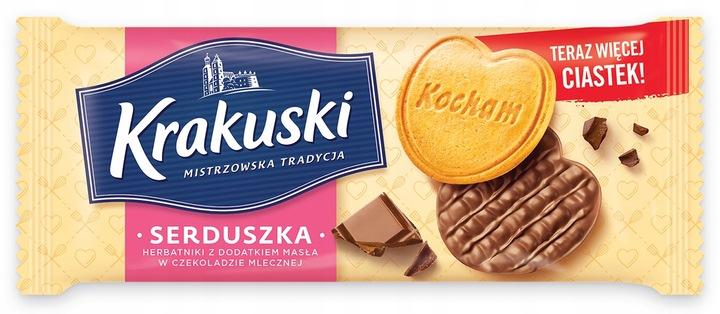 Pakiet Herbatniki Krakuski Serduszka W Czekoladzie 10X171G Bahlsen