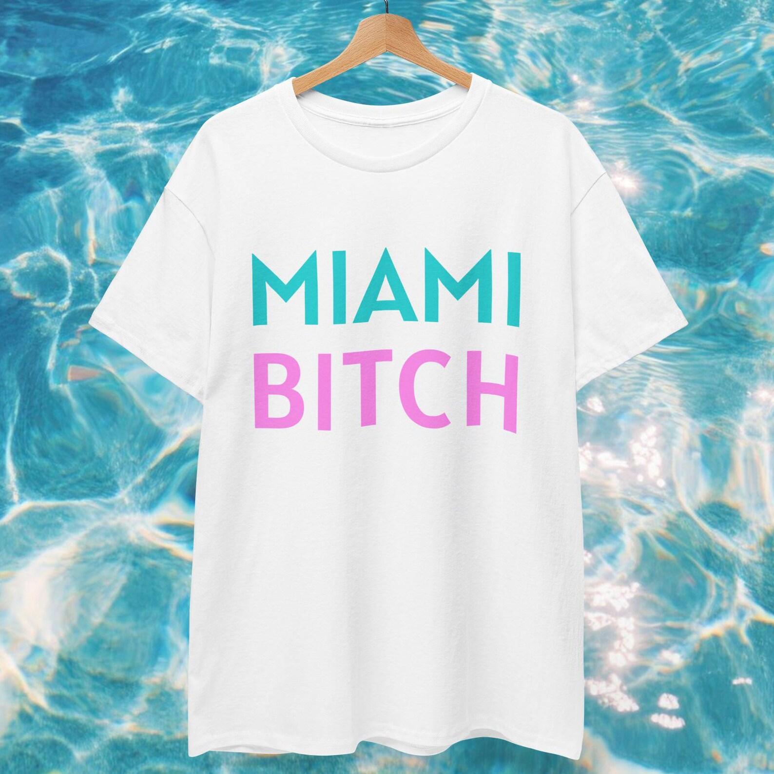 MIAMI BITCH Shirt | Miami Beach T shirt, Vintage Vibes, Funny T shirt, Summer T shirt 2XL