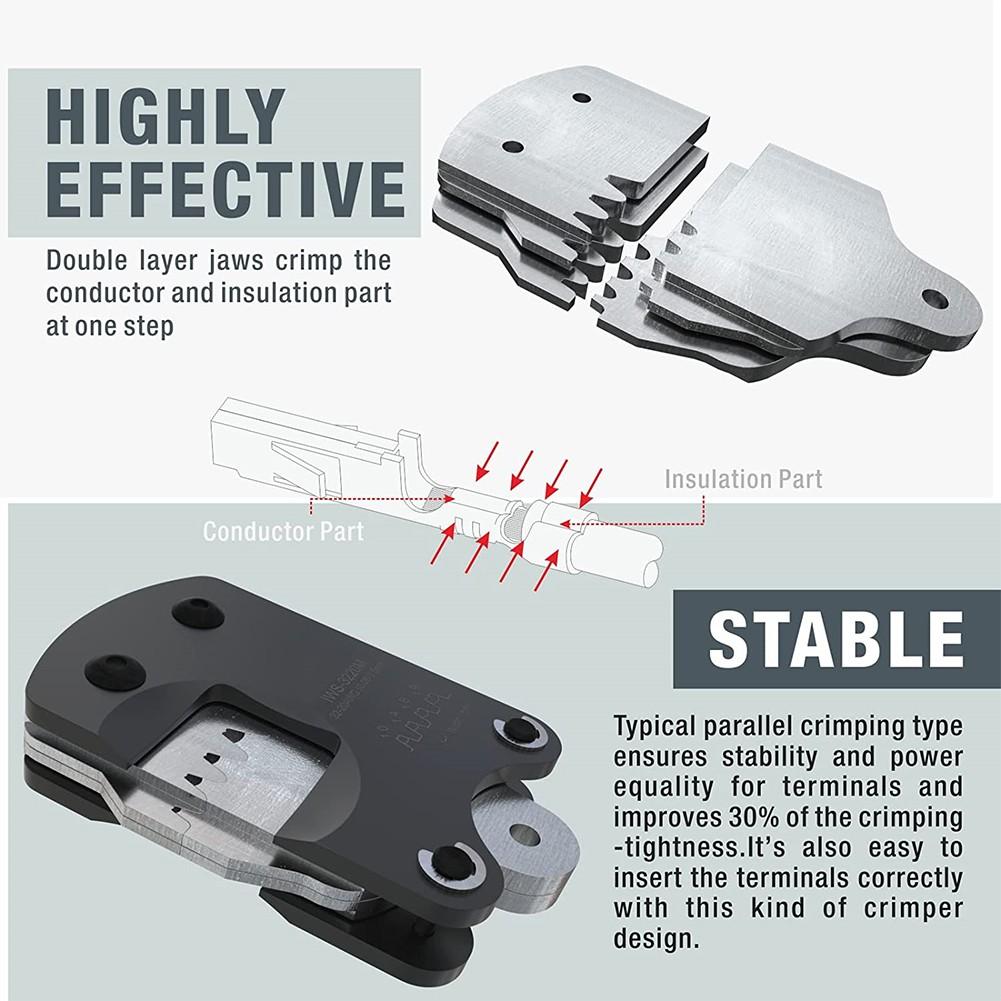 Sıkma Pensesi Stabilite 0,03-0,52 mm² 1 ADET 1 X 32-20 AWG