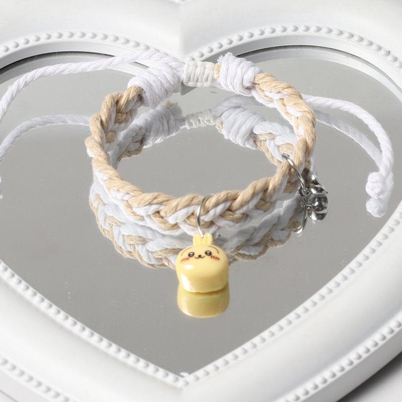 Chiikawa Cotton Linen Adjustable Cartoon Couple Bracelet - Magnetic Bestie Bracelet for Women