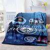 Manchester City Customize Text Blanket Multi-purpose Personalized Blanket Soft & Cozy Perfect for Nap Livingroom Living Room Office Chair