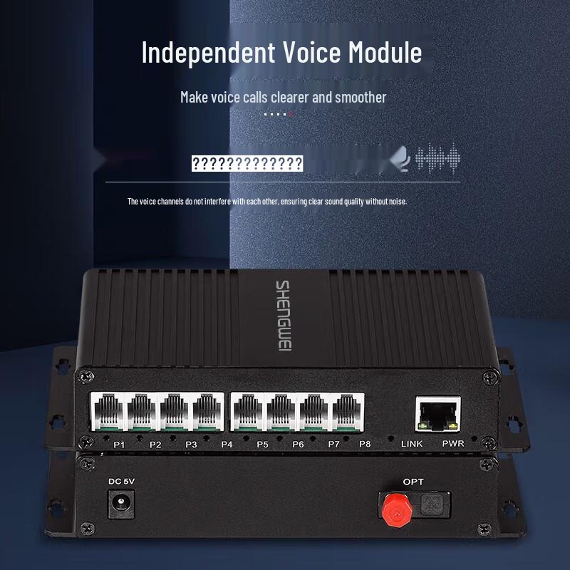 Shengwei 8-Channel Digital Telephone Optical Transceiver