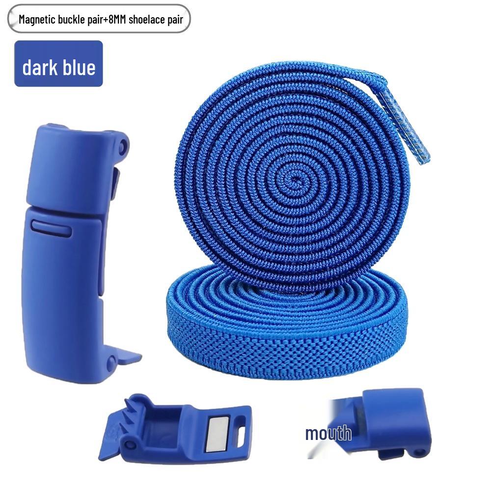 Colorful Magnetic No-Tie Elastic Shoelaces - Creative Metal Buckle Accessory