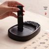 Calligraphy Inkstone Set: Special Bakelite Natural Stone with Ink Block, Stick, & Brush for Non-Drying Ink Grinding