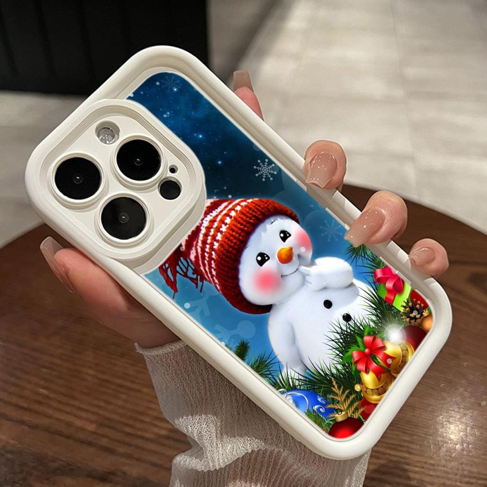 Sky Eye Ladder Soft Case for Samsung A06 A15 A25 A35 A55 A14 A24 A34 S23 S24 FE All Samsung Models Phone Cases Cover NY42 Merry Christmas Bear Deer