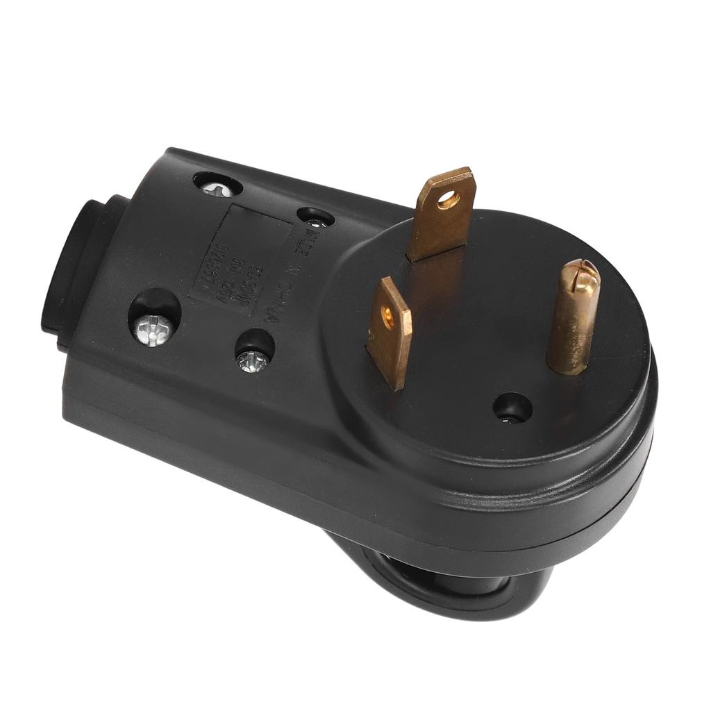 30A RV Plug Male Replacement Heavy Duty 3 Prong Electrical Connector with Handle