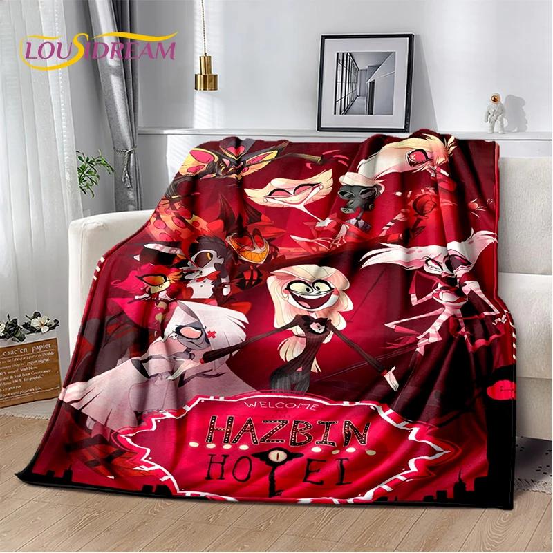 2026 H-Hazbin Hotel Charlie Cartoon Soft Blanket,Soft Throw Blanket for Home Bedroom Bed Sofa Picnic Travel Cover Child Gift