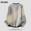 Mark Fairwhale American Style Half-Zip Fake Two-Piece Loose Sweatshirt