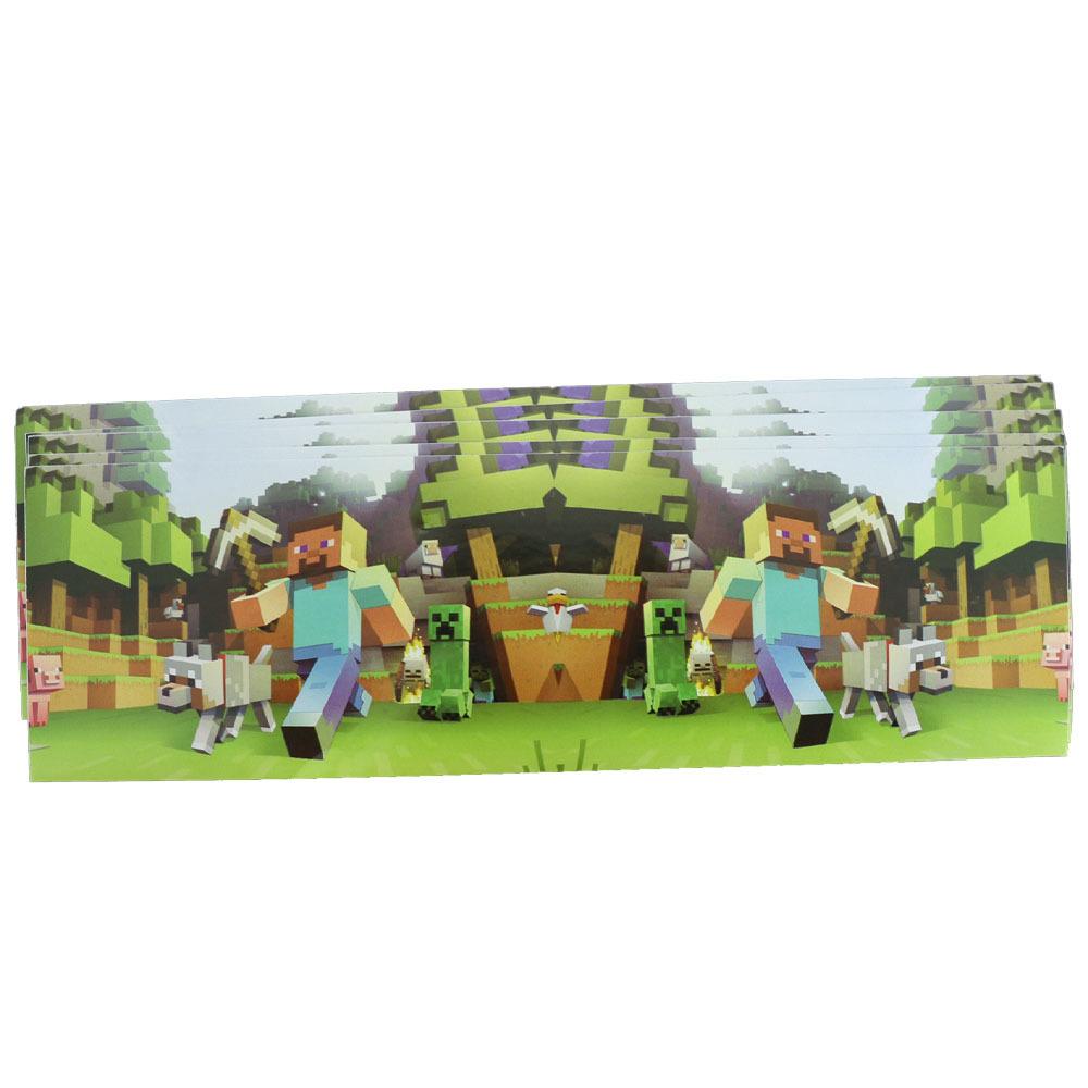 Minecraft Birthday Party Supplies Disposable Cutlery Paper Plates Paper Cups Paper Tissue Boy Decoration Children'S Fun