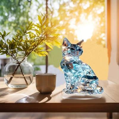 Elegant Animalexotic Cat Table Decoration Sculptures Home And Office Decoration Thanksgiving Decor