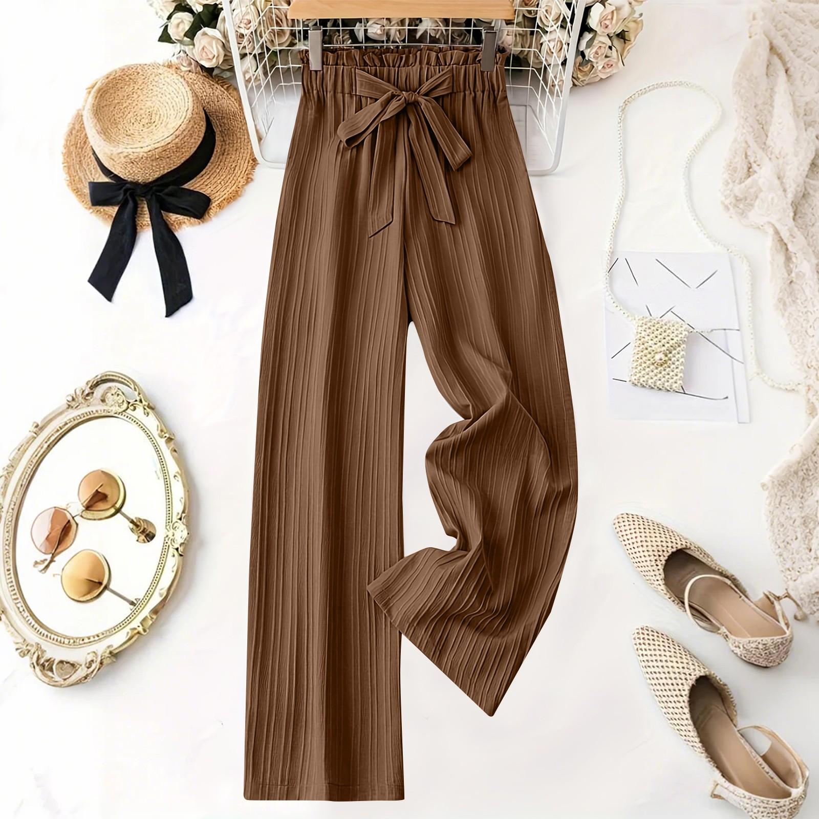 

Женские прямые брюки, модные повседневные брюки, брюки Harlan Nine Point XL коричневый