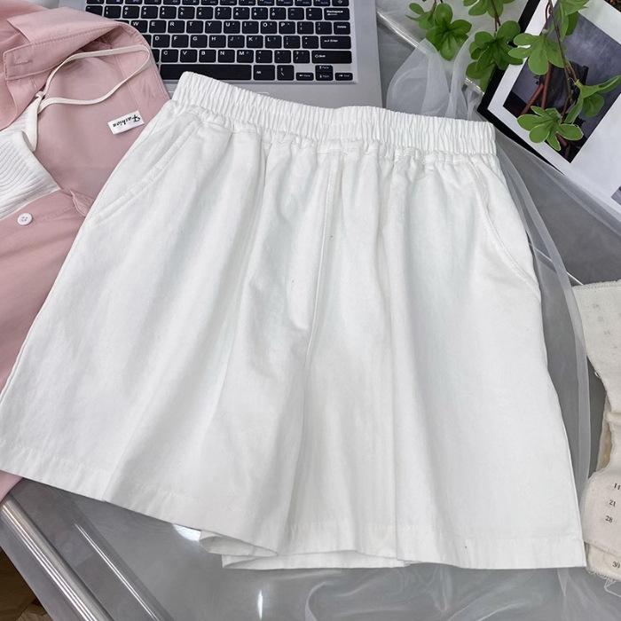 

Шорты женские летние тонкие свободные простые широкие брюки трапециевидной формы эластичные повседневные брюки XXL белый