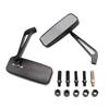 SZYUMO Motorcycle Rearview Universal Wide with Easy White Glass Mirrors, Set, Angle, Black, 8mm/10mm Screws, Installation,