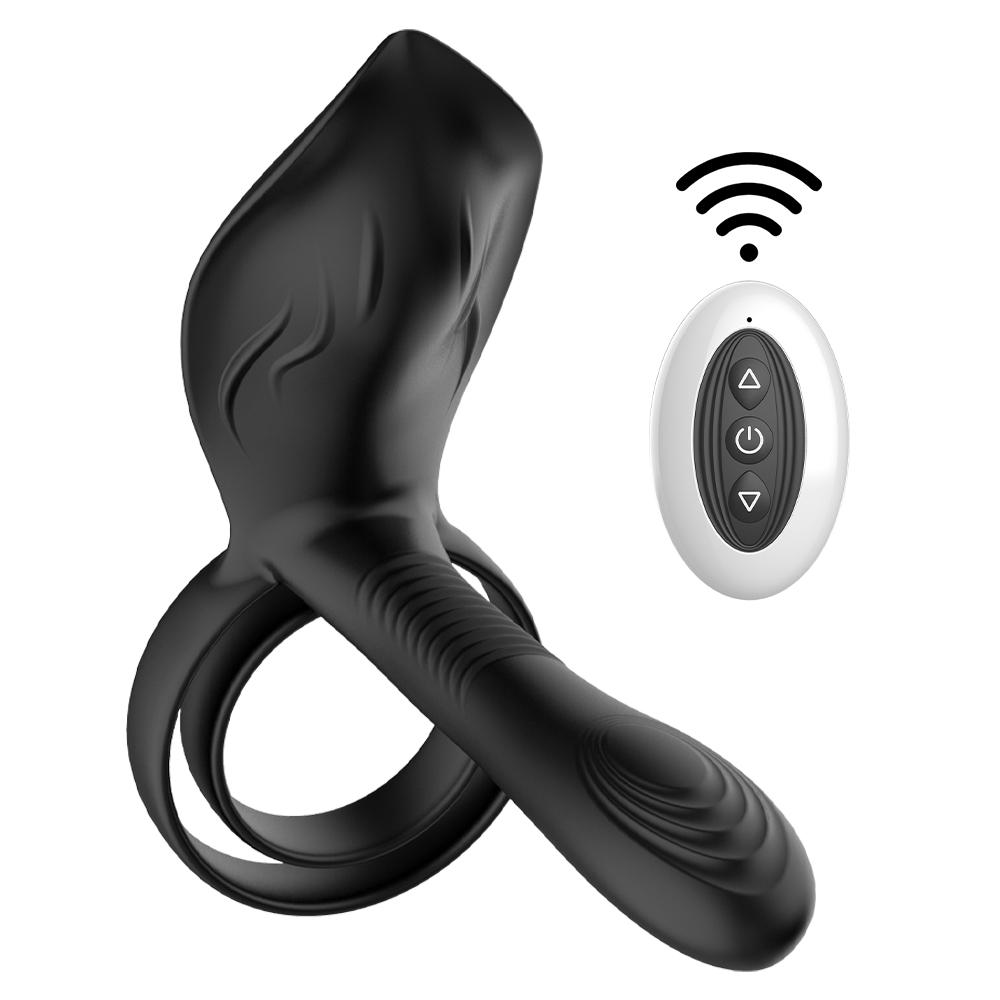 Vibrating Penis Ring Dual Cock Ring For Couple Wireless Remote Control Clitoral Stimulation Delayed Ejaculation Sex Toys For Men
