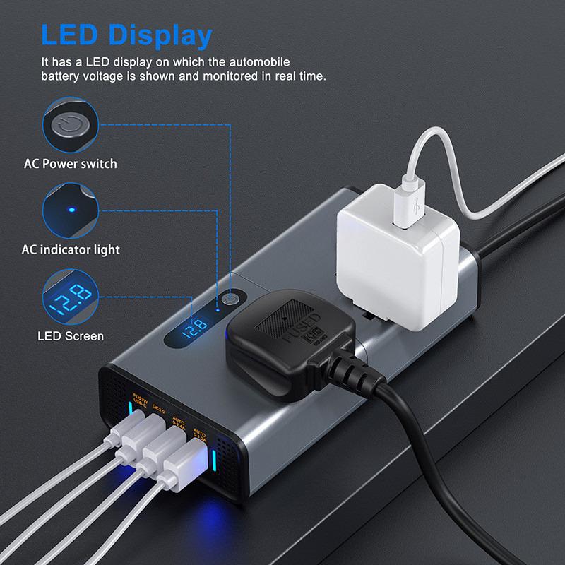 Car Inverter 200W/400W Inverter Converts Car Power To Home Power 12V/24V To 220V Car Inverter Vehicle Inverter