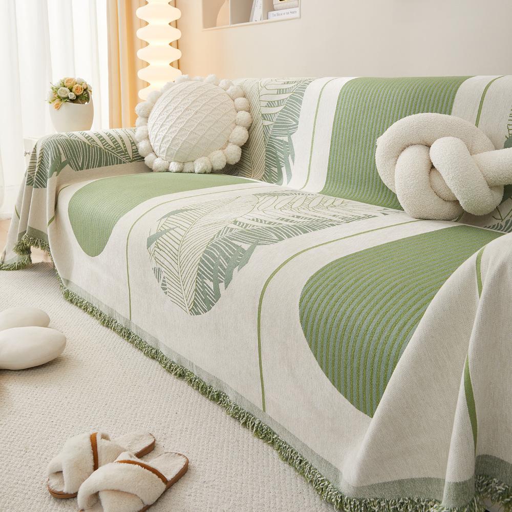 

Красный двухсторонний листовой шенилловый чехол для дивана, ткань, универсальный чехол для дивана, полотенце, всесезонный универсальный чехол с защитой от царапин, одеяло 180X130