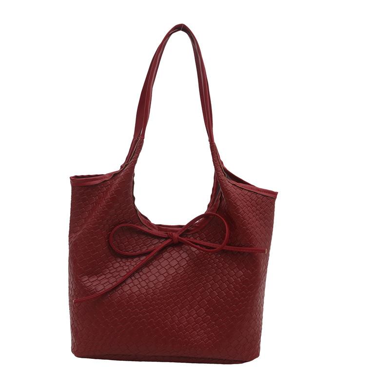 Woven bags women's bags fashion versatile shoulder handbags niche design retro armpit bags