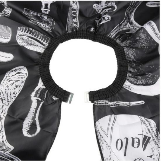 Barber Cape Set: Hand Mirror, Scissors, Comb, Hair Dryer Apron, Printed Cape, Shawl