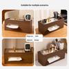 Luxury Wooden Tissue Box with Remote Holder - Desktop Organizer for Living Room, Hotel - Stylish Facial Tissue Dispenser