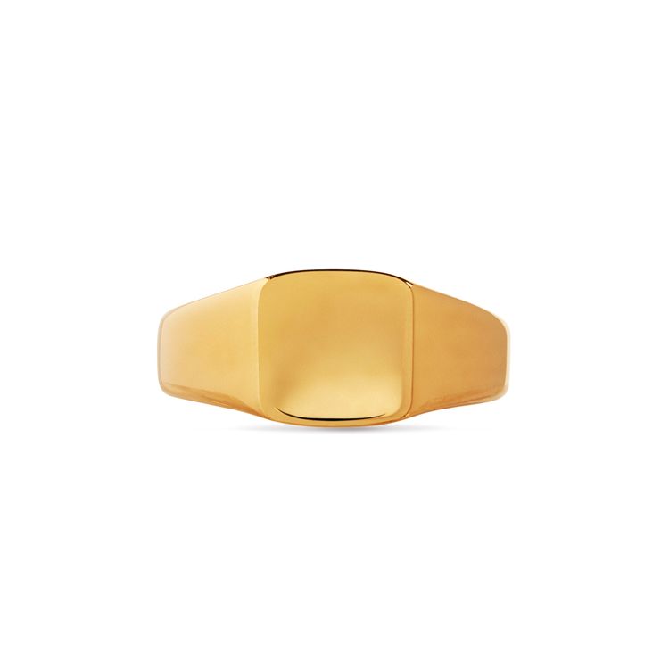 Balenciaga Maxi Stamp Brass Ring Women rings Gold 764611TZ99G0705 S